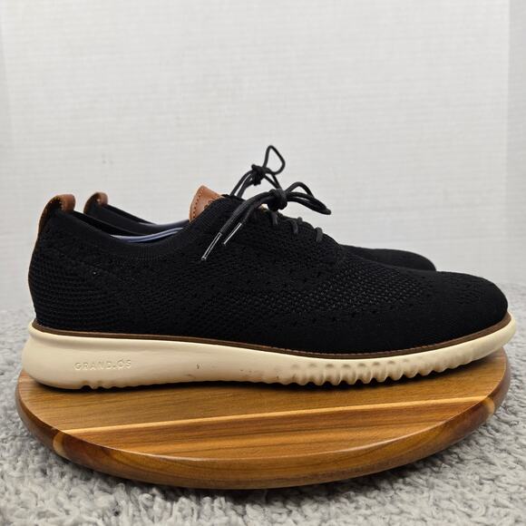 Cole Haan Mens 11 2.ZeroGrand Black Stitchlite Knit Business Casual Oxford Shoe main image 8